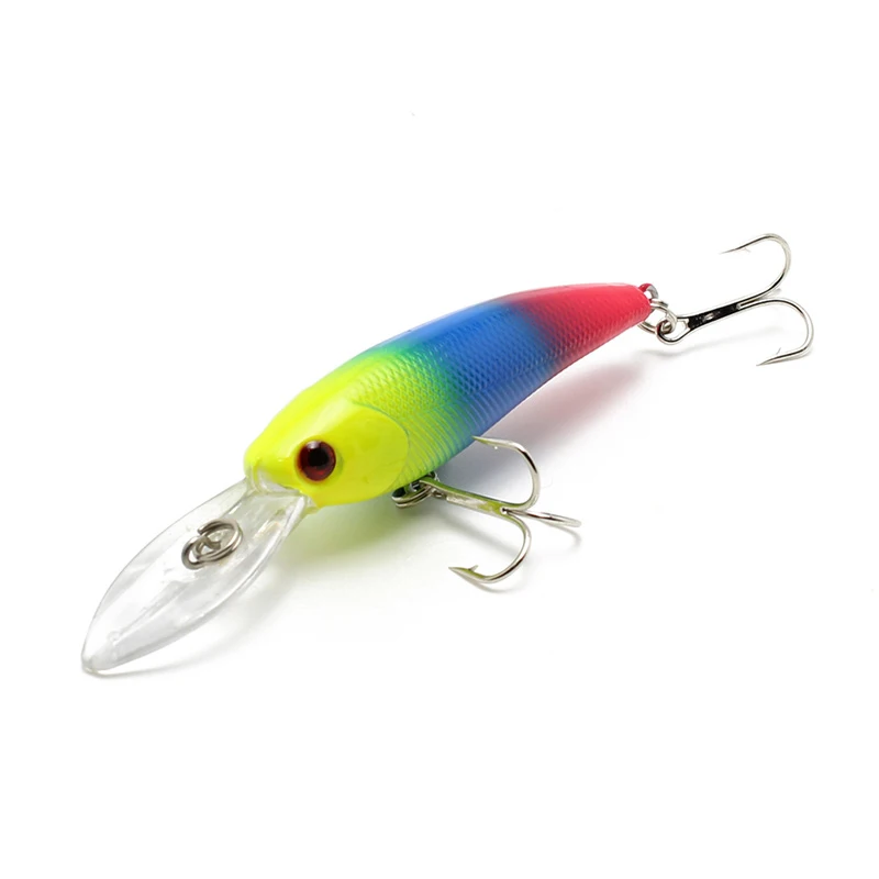 Amlucas Рыболовная Приманка Minnow 10 видов цветов 9 см 7 8g жесткие приманки бас крючок