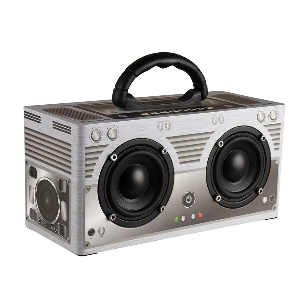 

W9 Retro Wooden Bluetooth Speaker Portable Multi-Functional Outdoor Home Hip-Hop Street Dance Double Subwoofer English Version