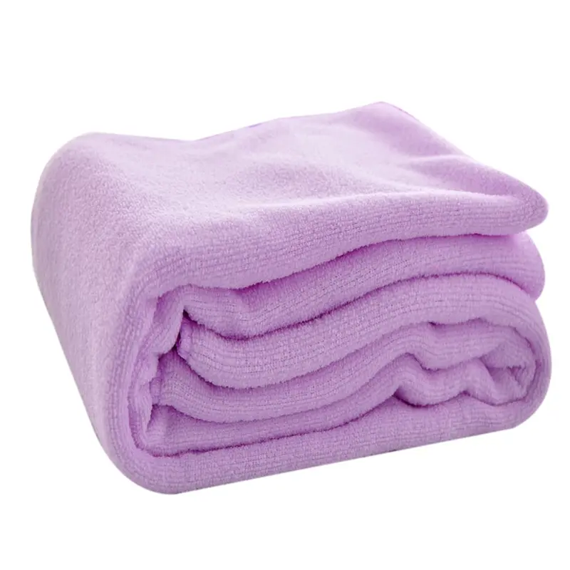 Urijk Microfibra Washcloth Bath Towel Absorbent Drying Bath Beach Towel Swimwear Shower Face Washer Beauty Salon Bath Towels - Цвет: light purple