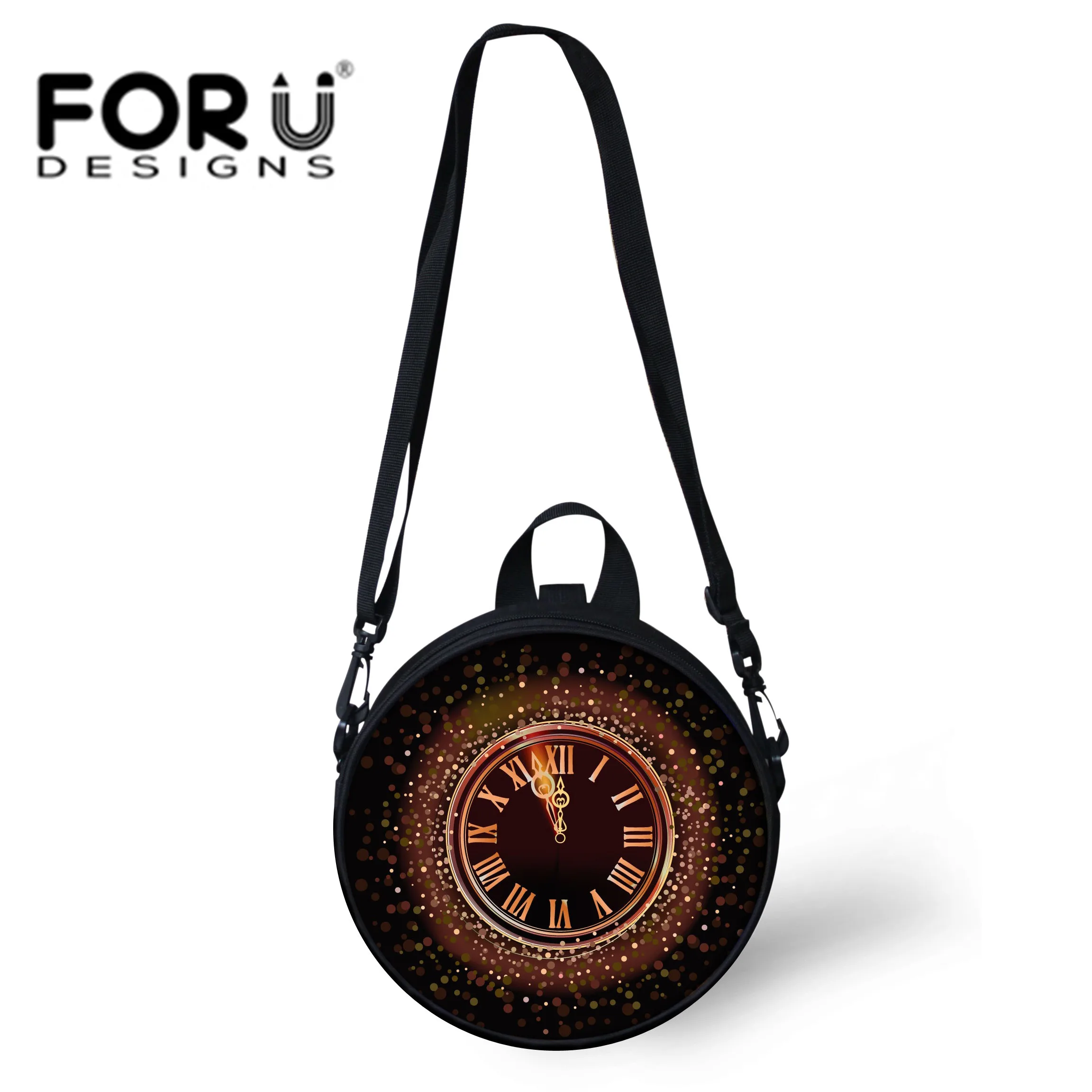 FORUDESIGNS/женские сумки через плечо с принтом часов сумка на милые женские