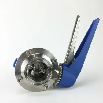 

3" Tri Clover Compatible Butterfly Valve - Squeeze Trigger, Silicon Gasket Food Grade Heavy Duty