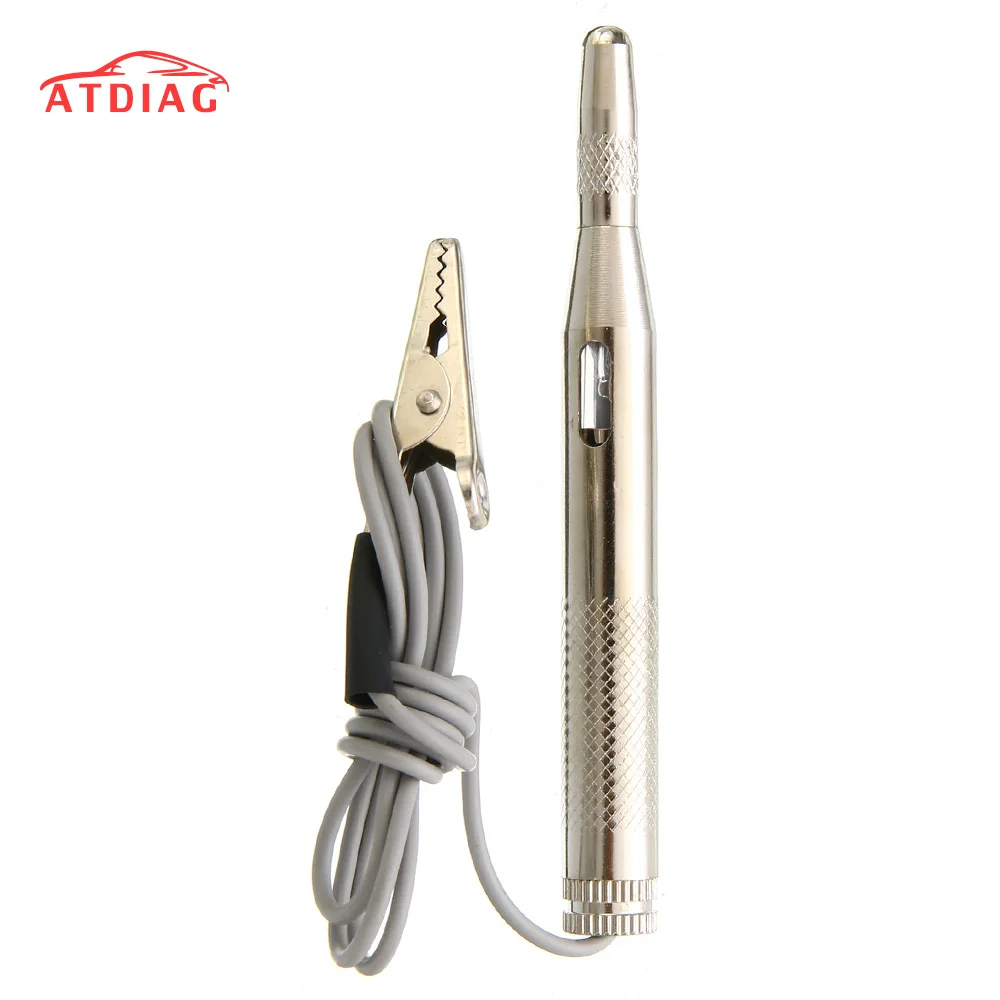 

Car Motorcycle Circuit Voltage Tester fuses and light sockets Test Pen DC 6V-24V Cable and Clip Diagnostic Tool