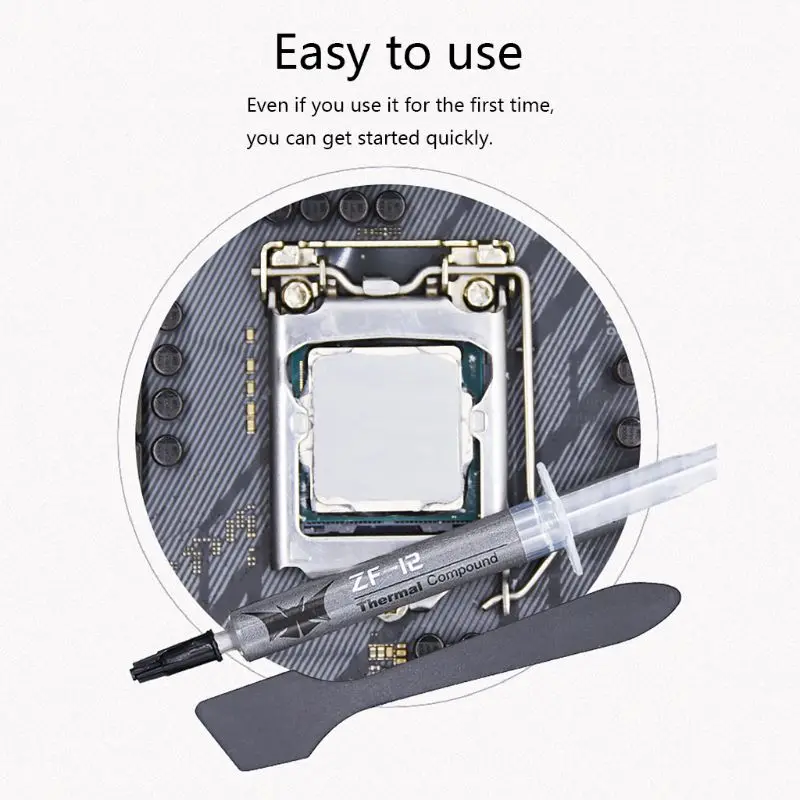 ZF-12 12W/mk High Performance Thermal Conductive Grease Paste AMD Intel processor CPU GPU Cooler Cooling Fan Compound Heatsink