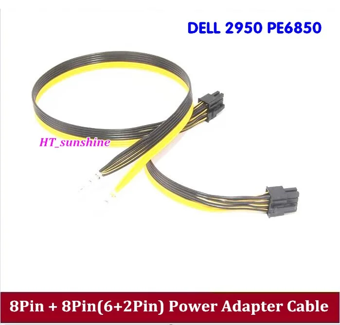 50 шт. Бесплатная доставка pci-e 8pin + 8pin (6 + 2Pin) адаптеры питания кабель для Dell 2950 pe6850 обслуживание 18awg