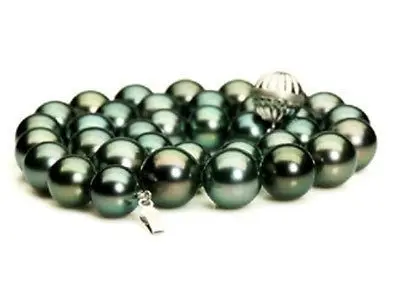 

Wholesale FREE SHIPPING >>> HUGE 18"13MM NATURAL TAHITIAN GENUINE BLACK PEACOCK PEARL NECKLACE 14KGP