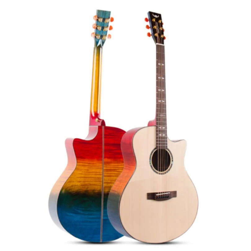 41 дюймов выберите звукосниматель Okoume Spruce Solid Top Электро Акустическая гитара
