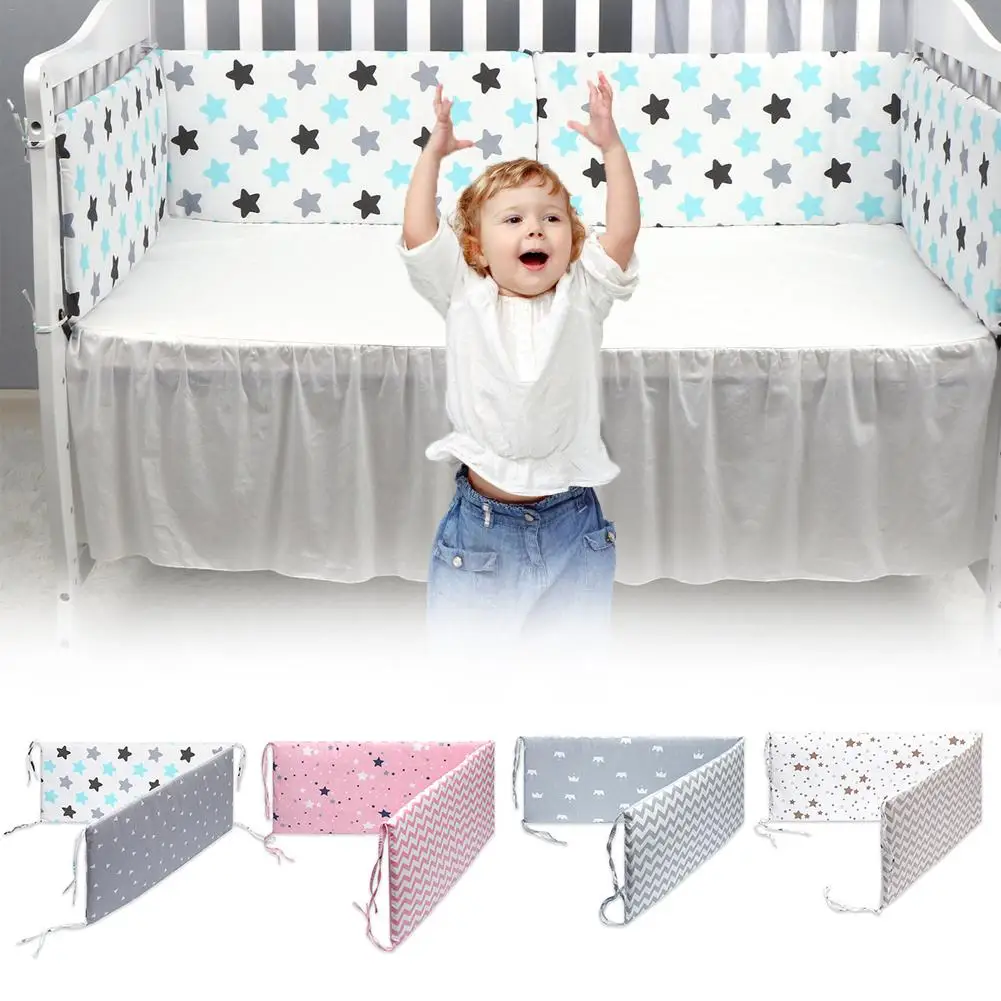 Мягкое дышащее хлопковое постельное белье для детей, включая одеяло, подушка, бампер, плоский лист, Набор фиксаторов для детей, детские кроватки, набор