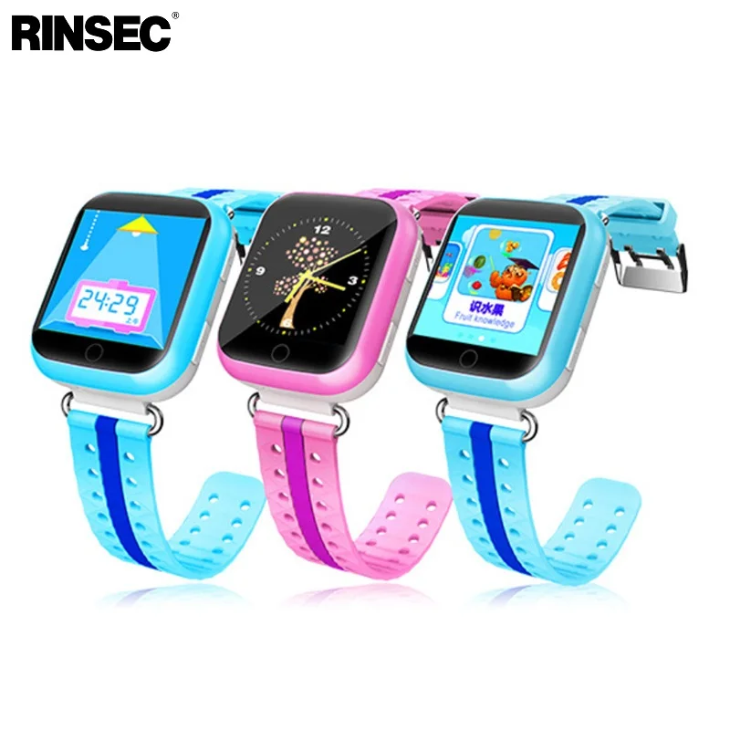 

Rinsec Q750 GPS Tracker Child Smart Watch with WIFI Touch Screen SOS Call Location Device Tracker for Kid Safety Blue Pink