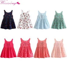 Kids Baby Girl Dress Summer Flower Princess Dresses Shirt Baby Girls Summer Cotton Backless Vest Dress