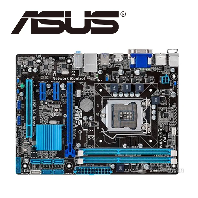 Asus B75M A настольная материнская плата B75 Socket LGA 1155 i3 i5 i7 DDR3 16G uATX UEFI BIOS оригинальная