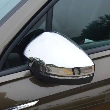

2pcs car rearview mirrors abs trim covers for volkswagen tiguan L 2017 exterior decoration