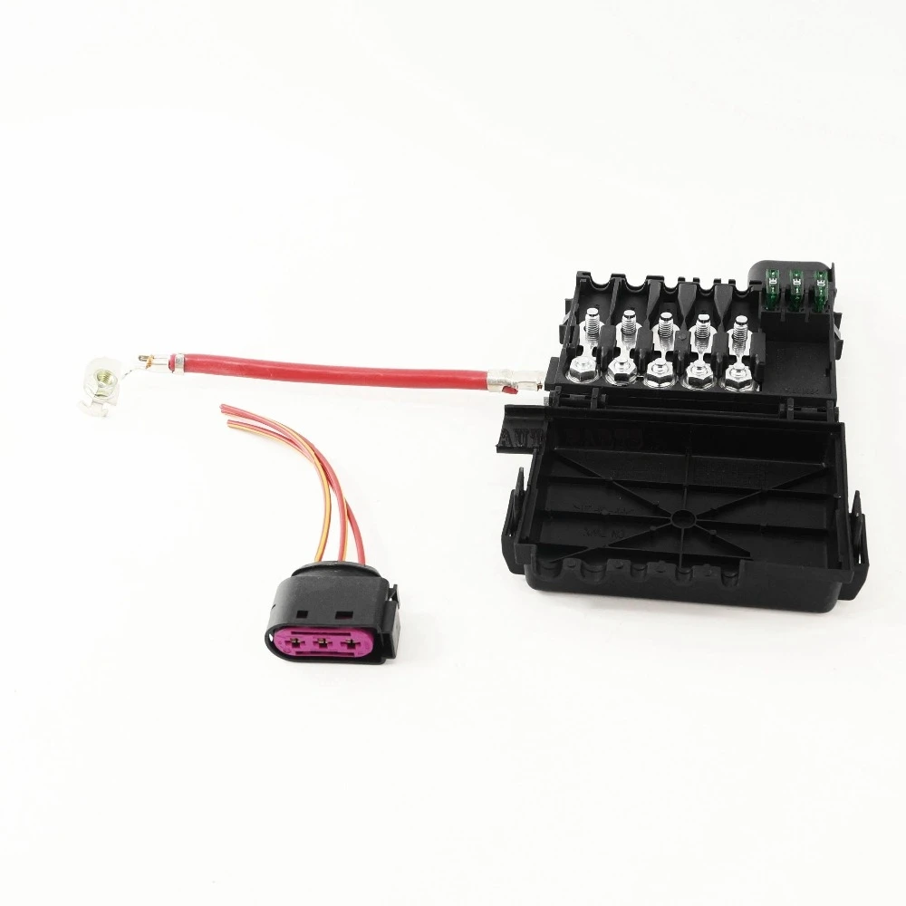 

New Fuse Box Battery Terminal Holder & Fuses & Plug For Volkswagen VW Bora Jetta Golf MK4 Beetle AUDI A3 1J0937617D 1J0937773