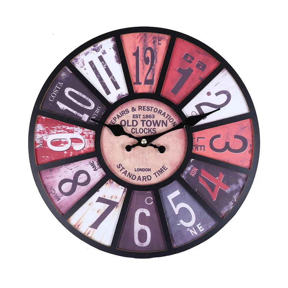 Reloj De Pared De Casa Creativa De Madera Mdf 3d Granja Decorativo