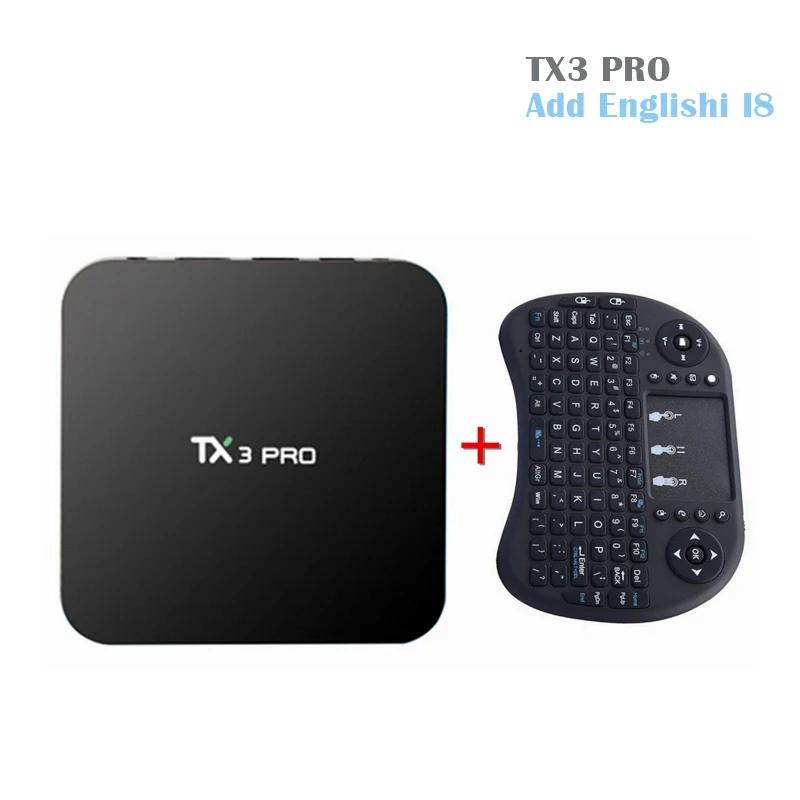 

TX3 PRO Android 6.0 Amlogic S905X Quad core Set top box 1G/8G Android TV Box HDMI WIFI Media Player Smart tv box+Remote Keyboard