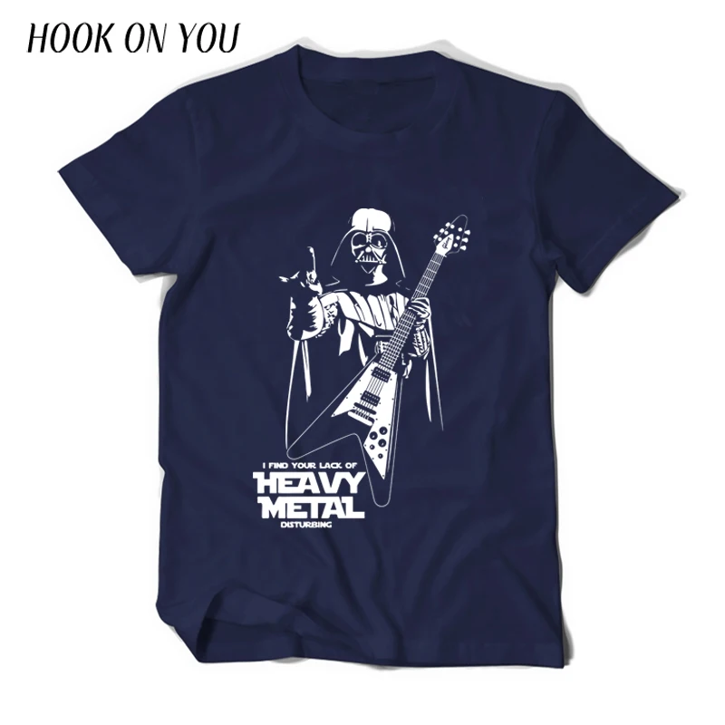 

Mens Funny T Shirt Darth Vader Heavy Metal guitar Designer T-Shirts Short Sleeve Tee Shirts Creative Star Wars tshirts Adult