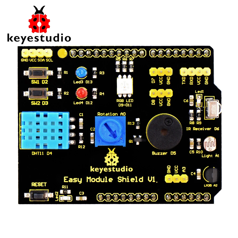 Free shipping!Keyestudio Multi-purpose Shield V1 for Arduino Starter