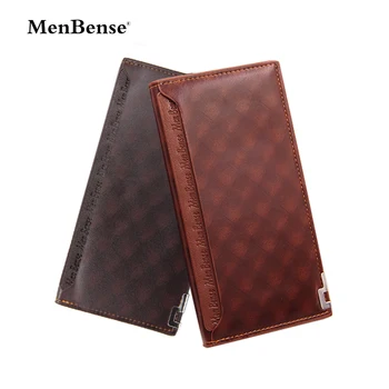 

Menbense wallet leather men Long Purse Wallet Business Men Thin Leather Clutch Money Holder Card 140-199