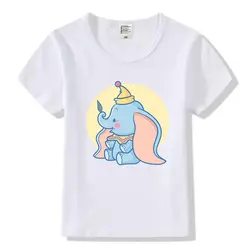 2019 новая детская футболка с забавным слоном из модала, Детская летняя куртка, футболка для девочек, одежда для малышей, BHYCJ116