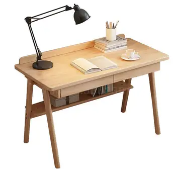 

Wood Desk Simple Japanese Log Student Desk Simple Desk Computer Table