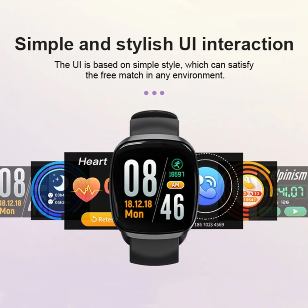 Hangrui GT103 Full Screen Touch Ultra-thin Smart Watch Fitness Tracker Blood Pressure Monitor Heart Rate Waterproof Sports Watch (16)