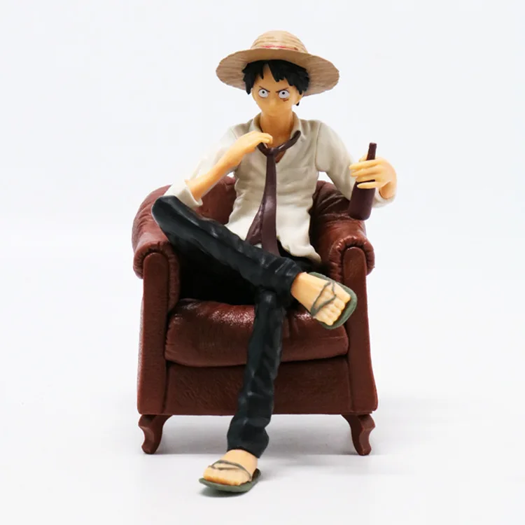 

Anime One Piece Luffy Photo Home Sofa PVC Action Figure Toys 16cm