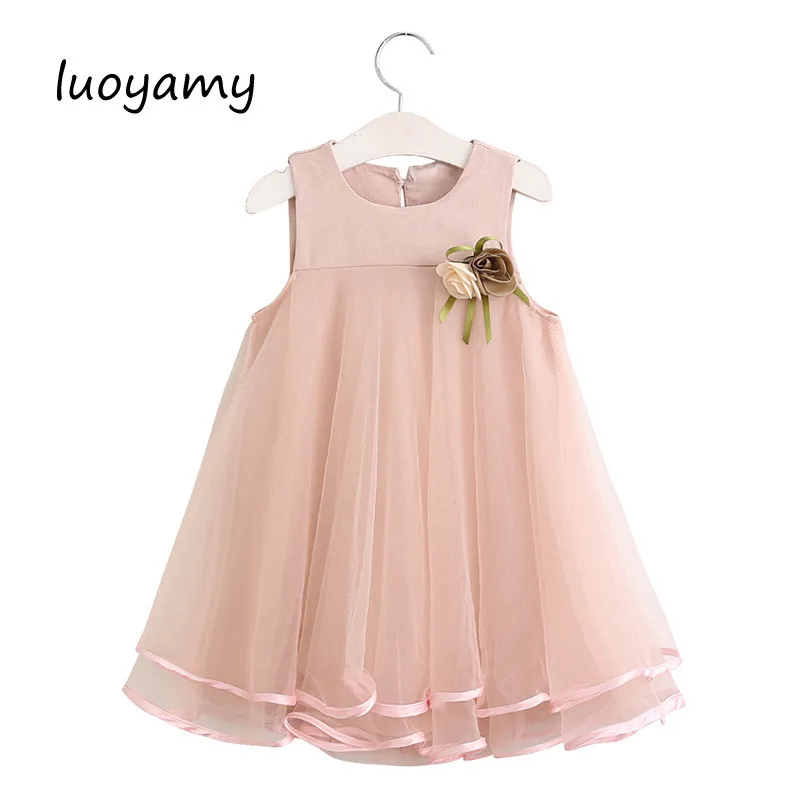 

luoyamy Summer O-neck Petal Vest Kids Toddler Christmas Customes Baby Girls Dresses Birthday Gift Honey Baby Clothes Ball Gown