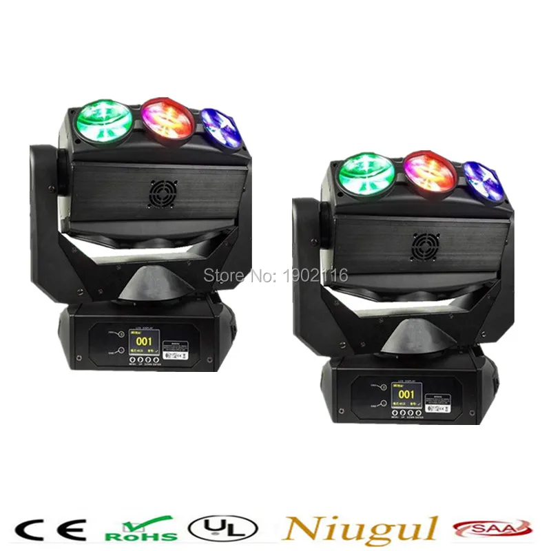 2pcs/lot LED beam Moving Head Light 9x12W Roller LED Moving Head for Stage Theater Disco Nightclub Party DMX effect stage lights