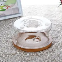 1х креативный термостойкий Стеклянный заварочный чайник с натуральной бамбуковой нижней пластиной для чайника и кофейника