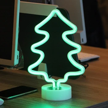 

Indoor Decorative Nights Lamps Romantic 3D christmas tree Lamps Wedding Party Decoration Christmas neon light LED Night Light