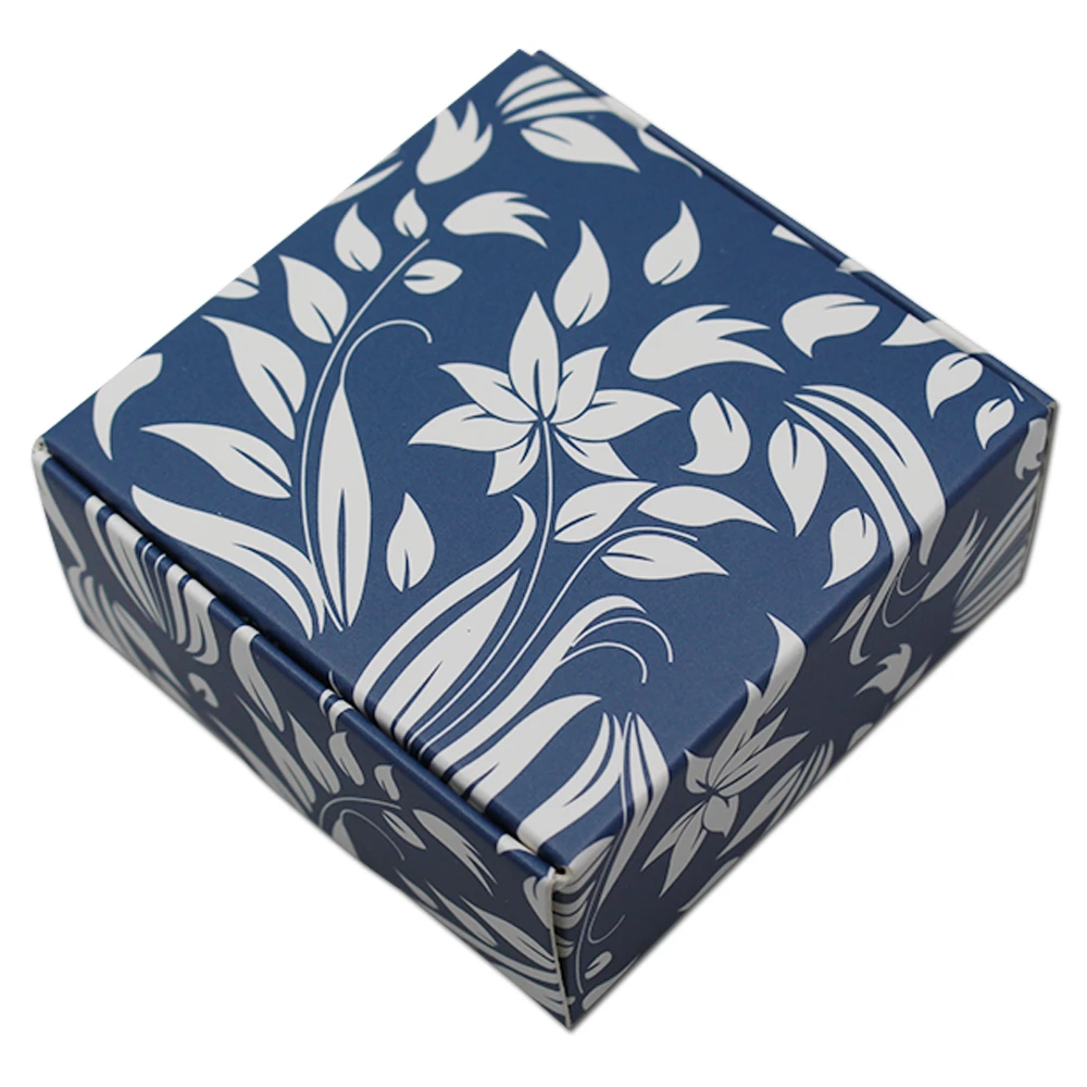 

30Pcs Kraft Paper Floral Grid Drawing Small Gift Package Box Cardboard Handmade DIY Crafts Packing Box Paperboard Packaging Box