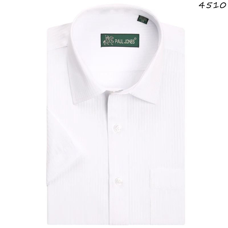 Модная мужская рубашка с коротким рукавом, повседневная, мужская, мужская, приталенная рубашка в полоску, высокое качество, camisa masculina - Цвет: 4510