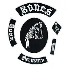 Pagans Motorcycle Patch 1% Biker Rider Patch BACKING Embroidered biker Patches Badge 6 PCS/set pagans