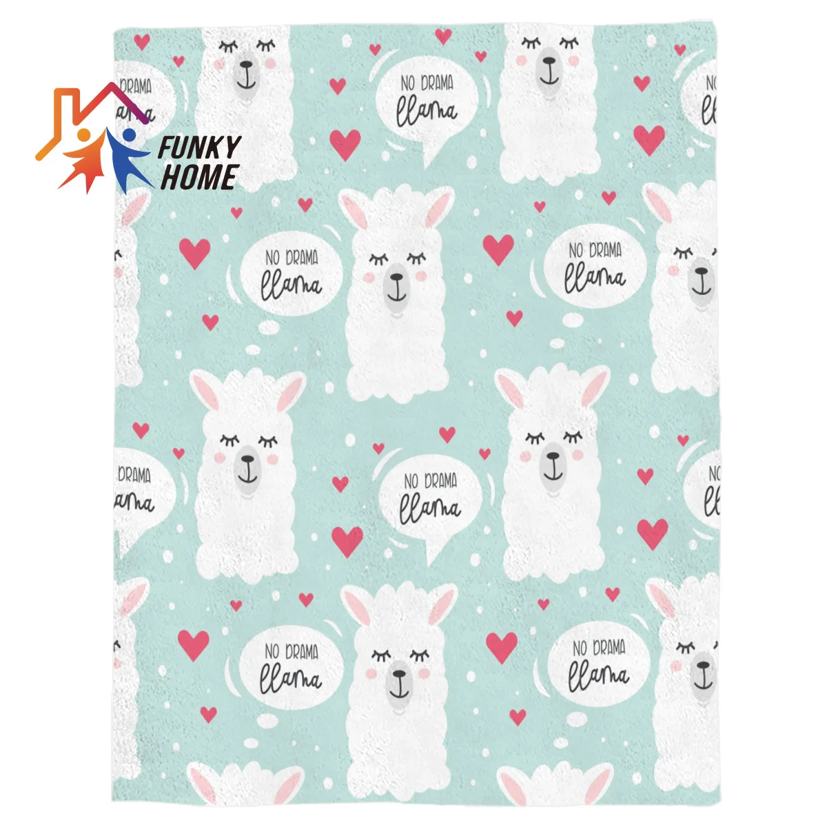 

Funkyhome Customized Throw Blanket Cartoon Camel Printed Fleece Blanket for Beds Home Textile Blankets
