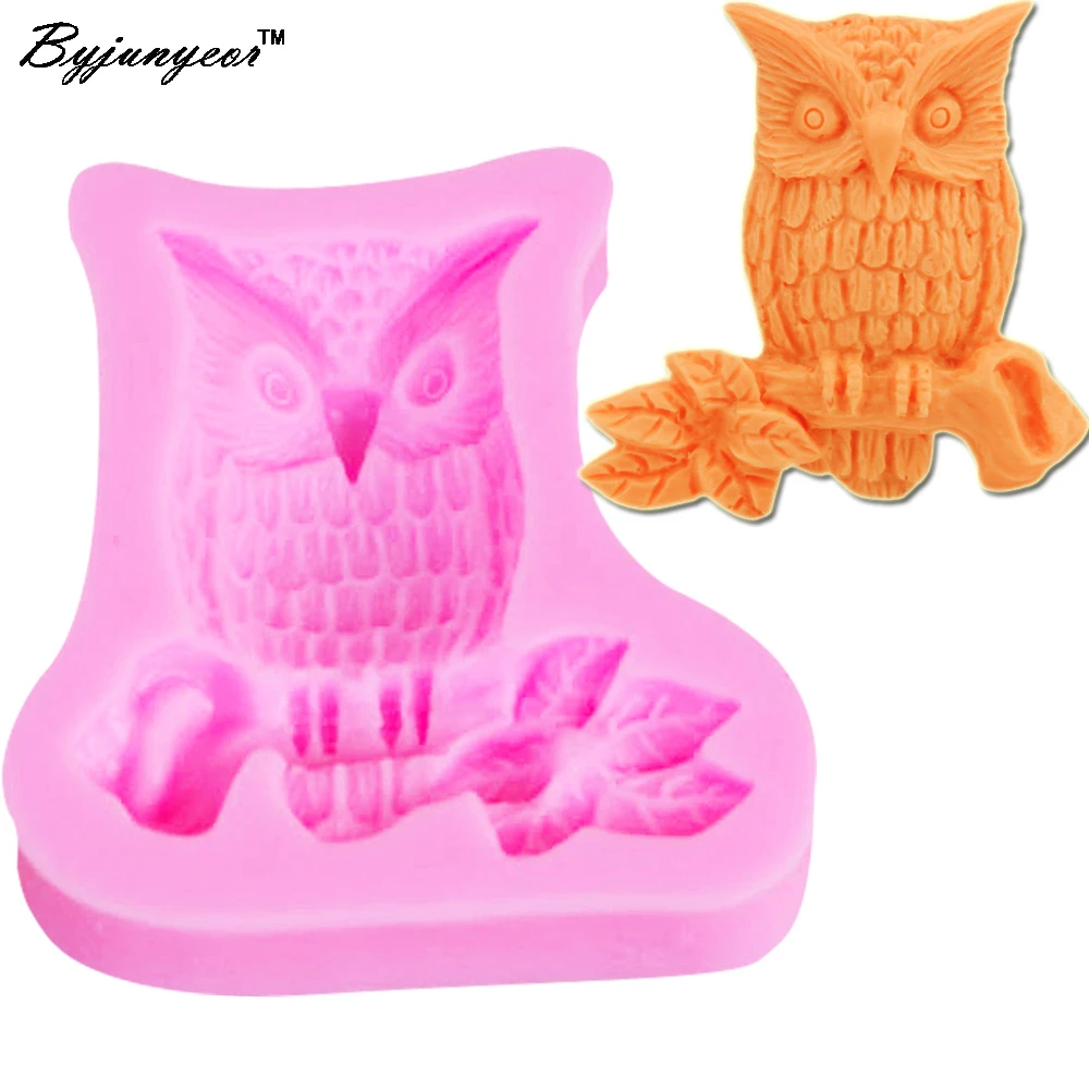 Byjunyeor M1 フクロウ Uv 樹脂シリコーンモールドフォンダンチョコレートキャンディロリポップクリスタルアイスエポキシソフト粘土ベークツール Gum Paste Animal Moldsilicone Mold Aliexpress