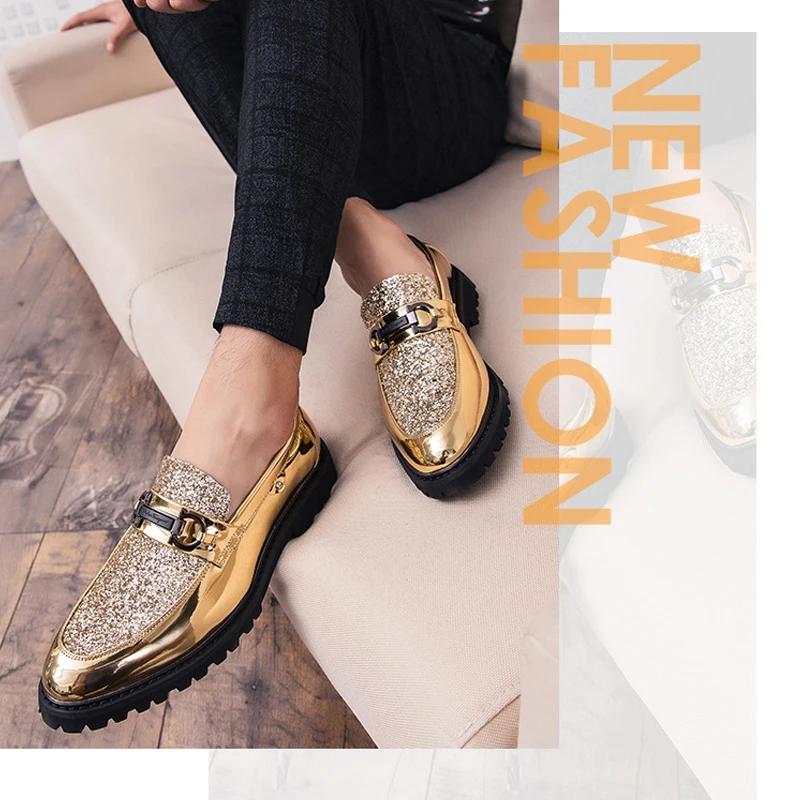 

2019 Fashion Soft Comfortable Dress Shoes Wedding Party Men Breathable Flats Casual Shoes Men Business Genuine Leather Shoes