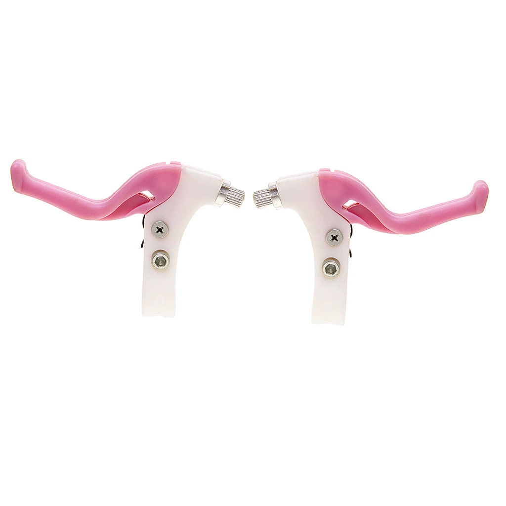 1 Pair Children Kids Universal Lightweight Twin Bicycle Bike Brake Levers Set Pink Girl Bike Accessories