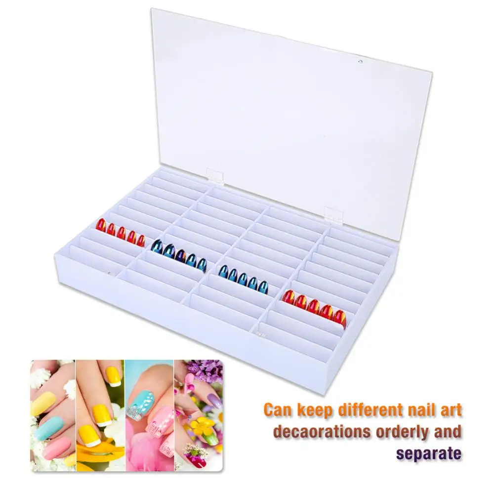False Nails Clear Storage Box Empty Nail Art Decoration Rhinestone Gem Bead Container Gel Polish Nail Display Decorate Case Box False Nails Clear Storage Box Empty Nail Art Decoration Rhinestone Gem Bead Container Gel Polish Nail Display Decorate Case Box