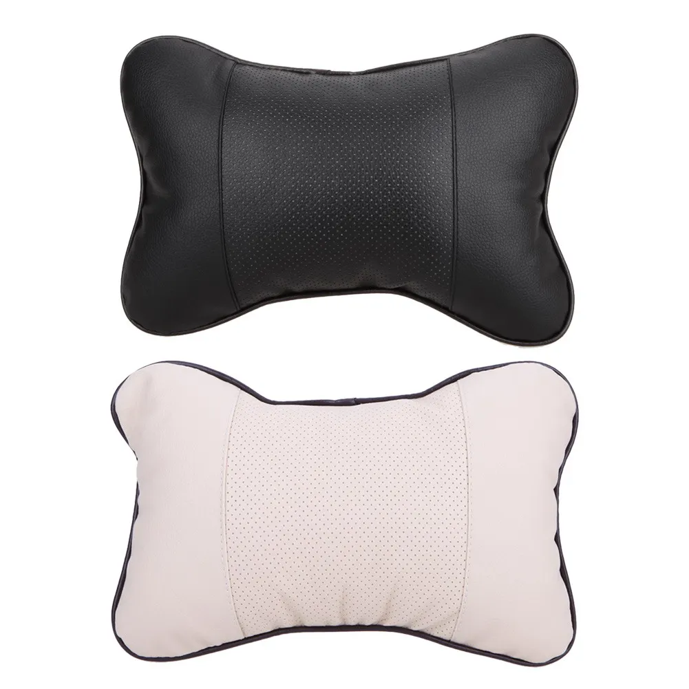 

Perforating Danny leather Car Headrest Cushion Belt Harness Shoulder Pad Cover Cushion Supplies Support Neck Auto Safety Pillow