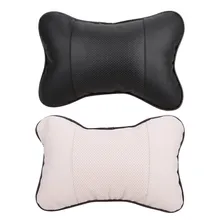 Perforating Danny leather Car Headrest Cushion Belt Harness Shoulder Pad Cover Cushion Supplies Support Neck Auto Safety Pillow
