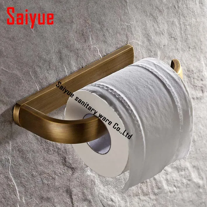 Винтажная античная латунь ванная комната Туалетная бумага держатель полотенца бумажное кольцо