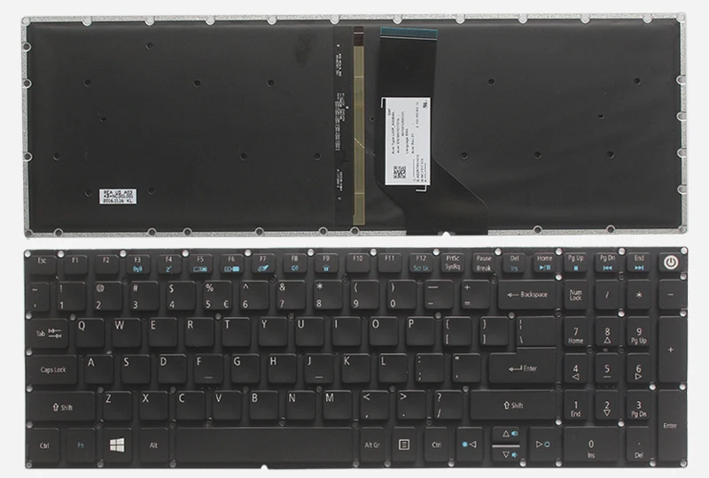 США клавиатура для ноутбука ACER Aspire E15 E5-576 E5-576G E5-576G-5762 E5-576G US клавиатура с Подсветка