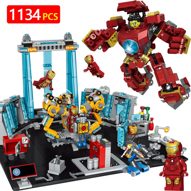 

Marvel Super Hero Blocks LegoINGLYS Thanos Technic The Hulkbuster Ultron Edition Modle Mini Action Figures Bricks Toys