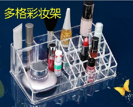 

Crystal dressing large grid storage box cosmetics lipstick display stand display rack Lip Makeup