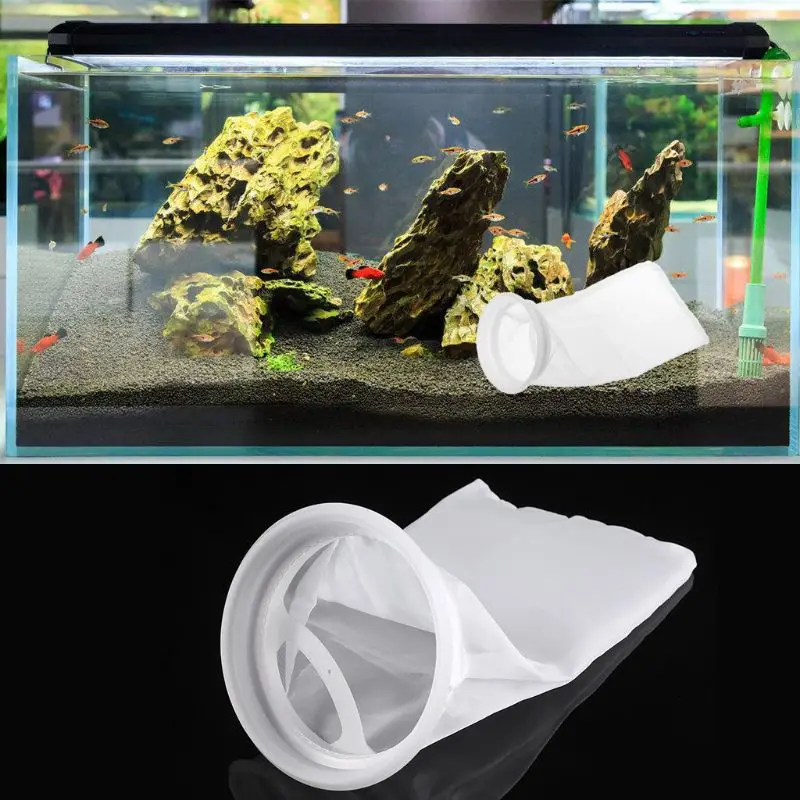 

New Filter Sump Sock Micron Bag Weight Aquarium Filters Socks Bag