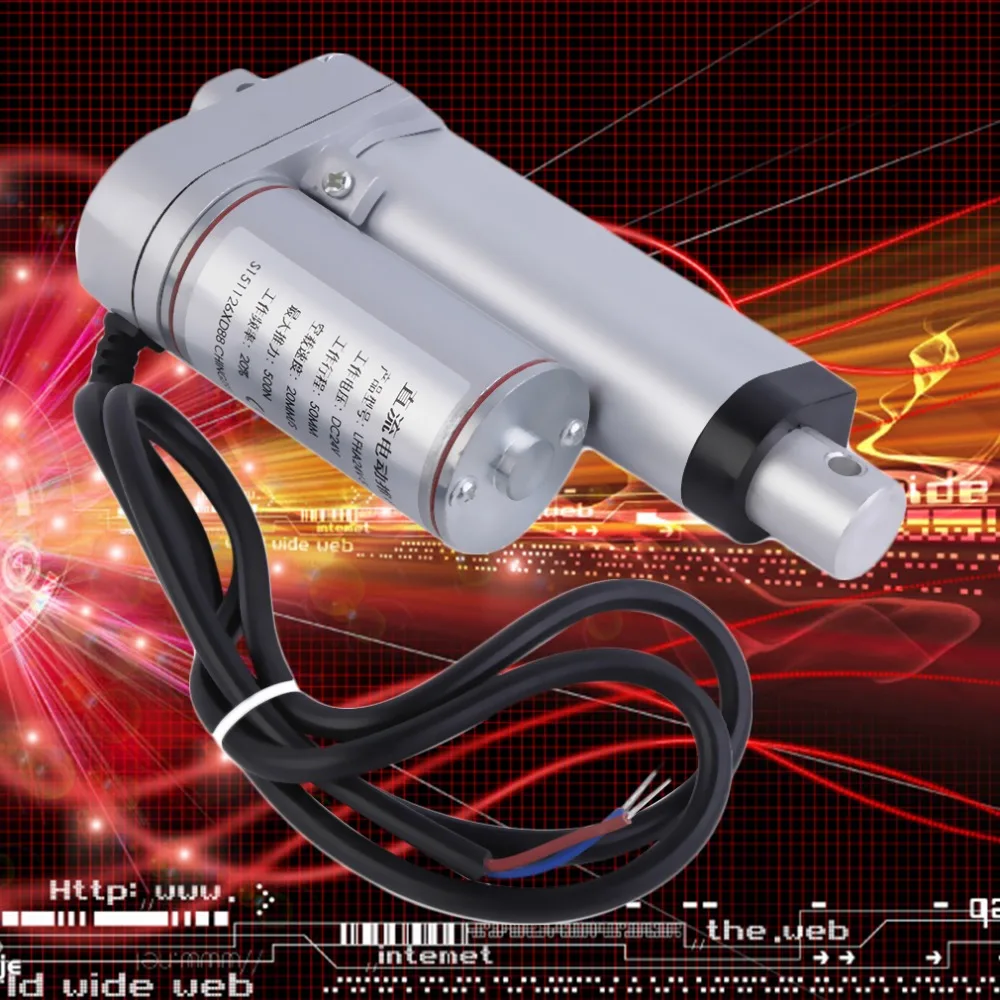 DC24V 50 мм многофункциональный линейный привод двигатель ход тяжелых лучшие на холостом ходу, оборот в минуту(Скорость