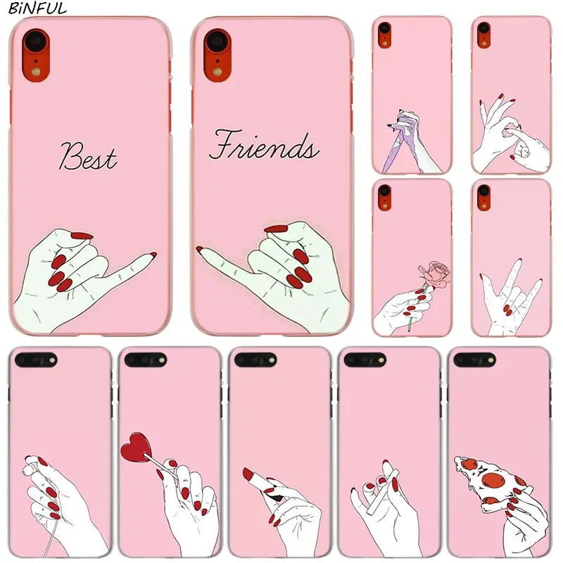 Модный прозрачный жесткий чехол для телефона Best Friend Shopping girl iPhone X XS Max XR 8 7 6 6s Plus 5 SE