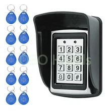Metal Waterproof Access Control 125KHz RFID Card Reader Keypad With 10 Keys With Rain Cover For Door Access Control System