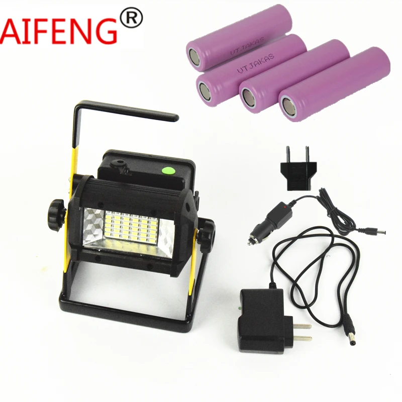 AIFENG POWERFUL Portable Spotlight 2400LM 50W hunting led spot light rechargeable 36LED with charger Alarm light outdoor EU US