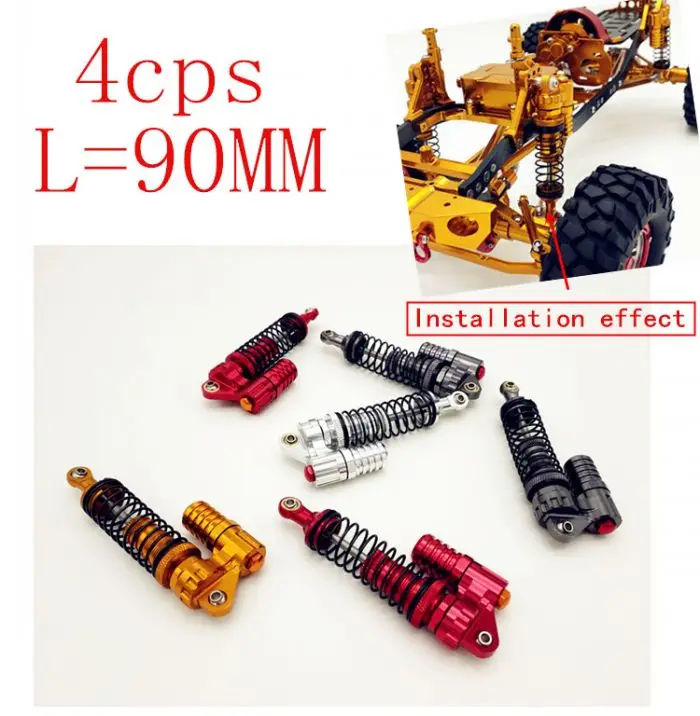 

4pcs 90mm CNC Shock Absorber Set for AXIAL SCX10 1/10 D90 CC01