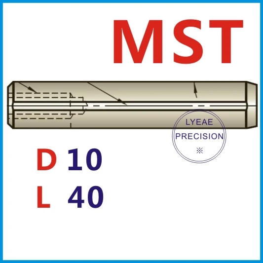 Dowel pin, MISUMI, MST (Tapped p6 type), D 10, L 40pin lcdpin javapin